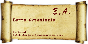 Barta Artemíszia névjegykártya